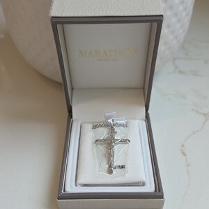 Marathon Sterling Silver Crucifix Necklace
